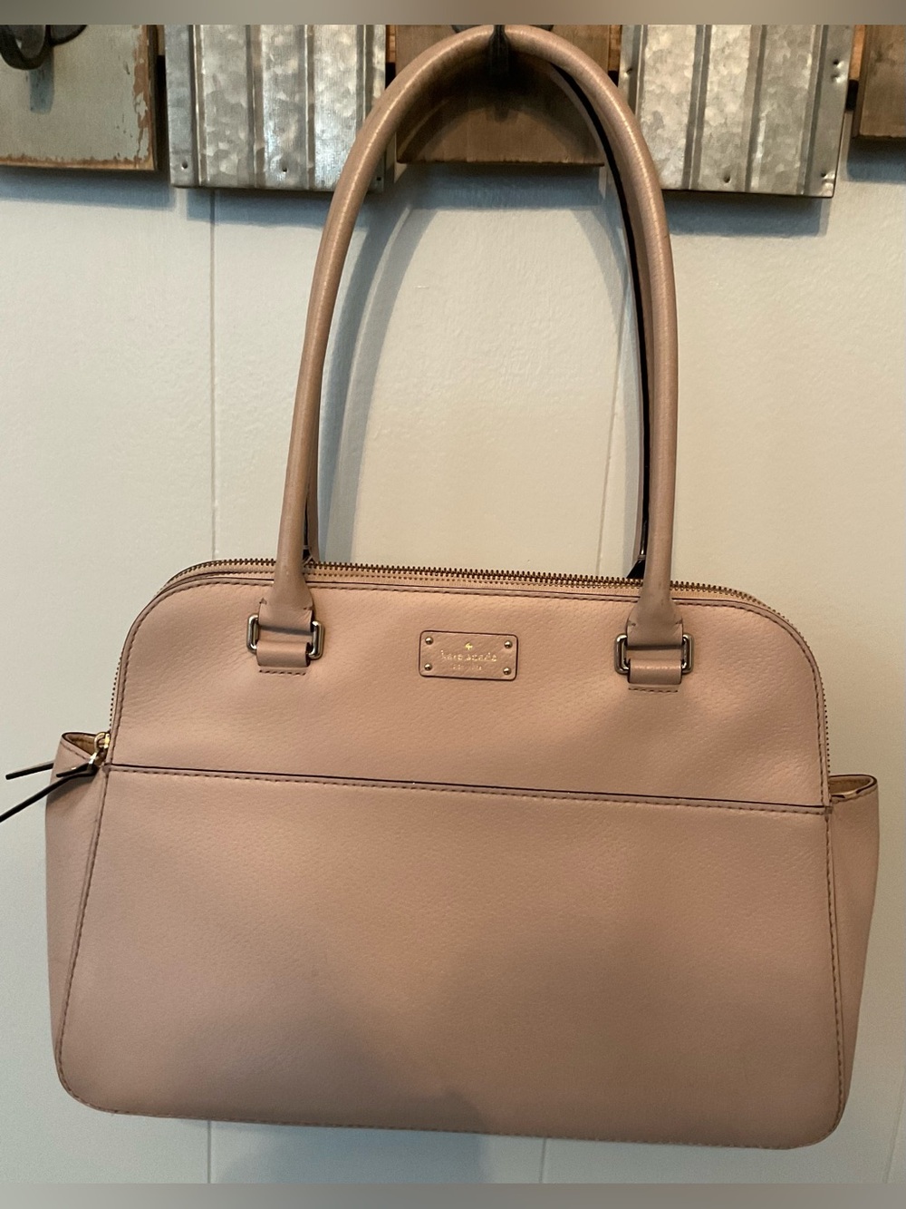 kate spade Blush Pink (looks beige) Leather Satchel